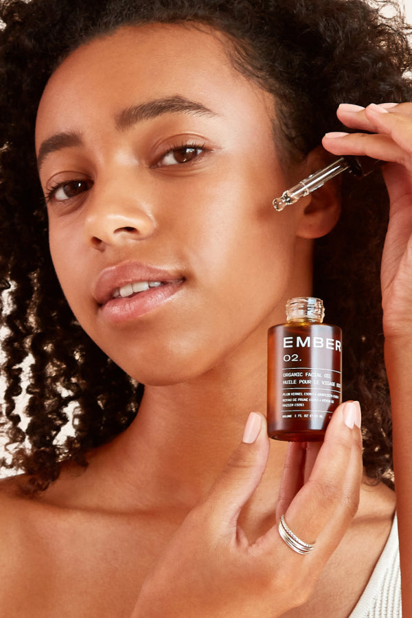 Five cold-pressed, organic facial oils from two synergistic plant oils, amplified formulations that are greater than the sum of their parts.