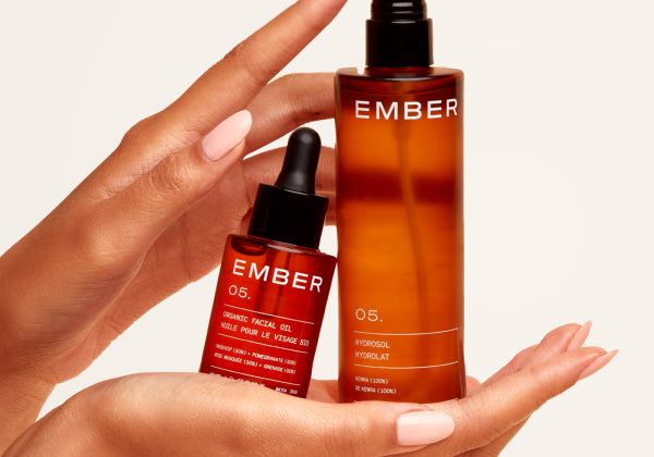 Our rejuvenating & lightweight 05 / Facial Oil, chock full of antioxidants known to repair skin and control oil production, paired with the sweet, refreshing, and delicate scent of Kewra water