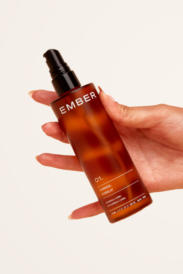 Ember Wellness 01/Hydrosol is made from pure and natural calendula. It is a soothing, mildly sweet and floral mist that will please your senses.