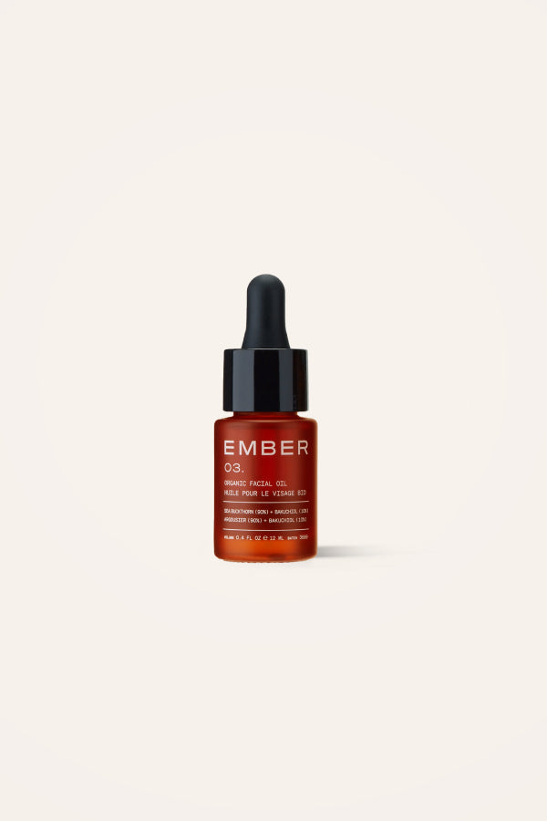 Ember's Sea Buckthorn and Bakuchiol Facial Oil, a plant-based retinol alternative with the nourishing power of sea buckthorn for natural and gentle anti-aging.